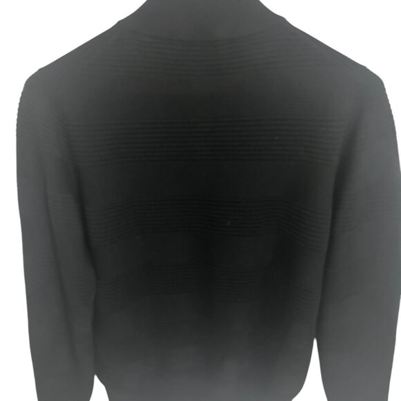 Bugatchi 1/4 Zip Mock Neck Pullover Sweater Mens Size XL Black Logo - Picture 5 of 5